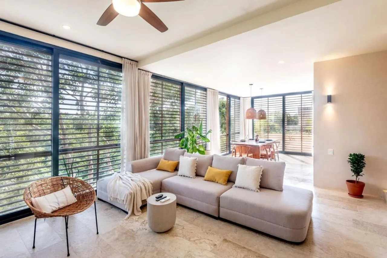 3Bd Ph Pool Patio - Secure And Free Beach Club Tulum Messico