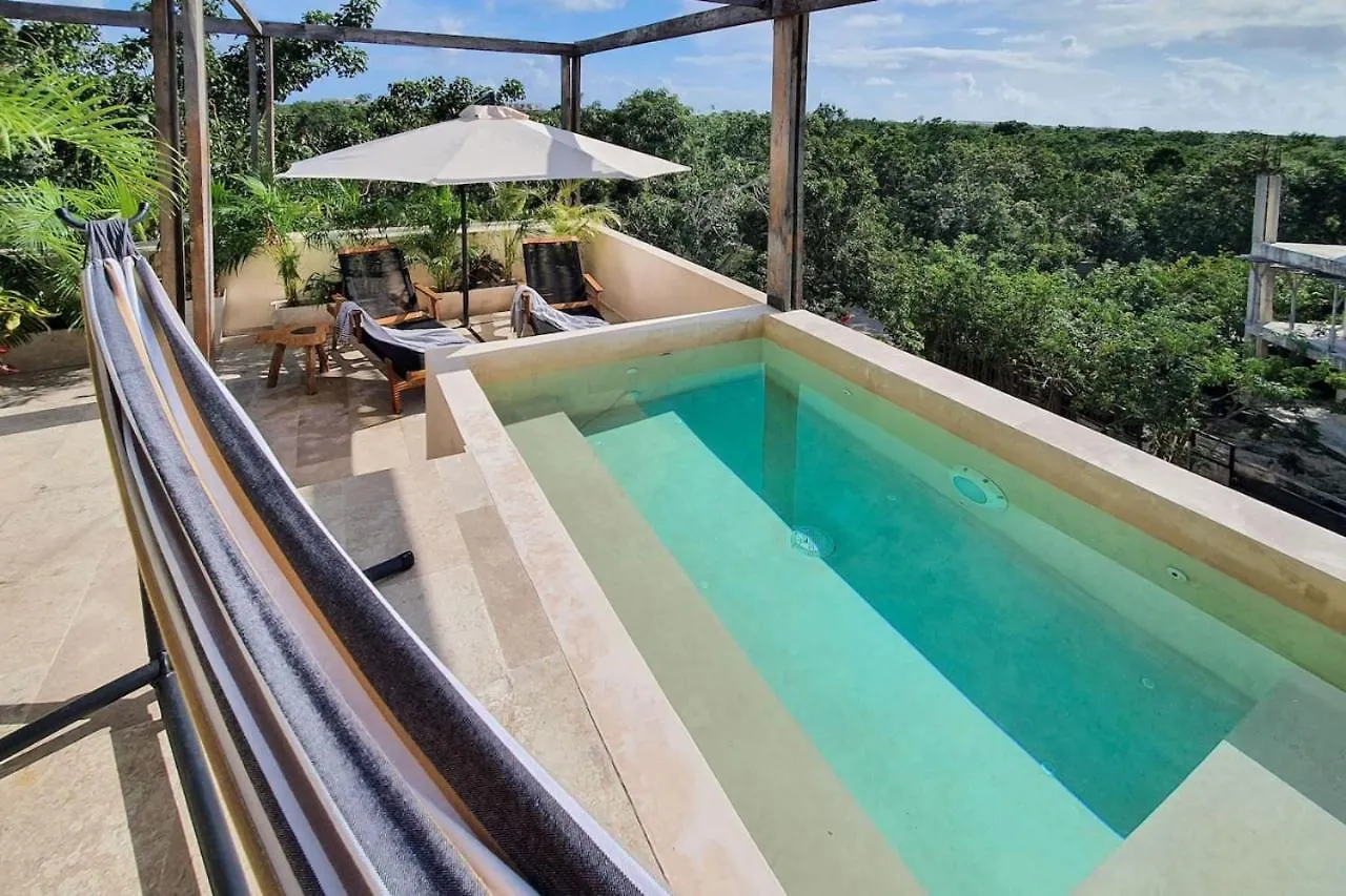 3Bd Ph Pool Patio - Secure And Free Beach Club Tulum